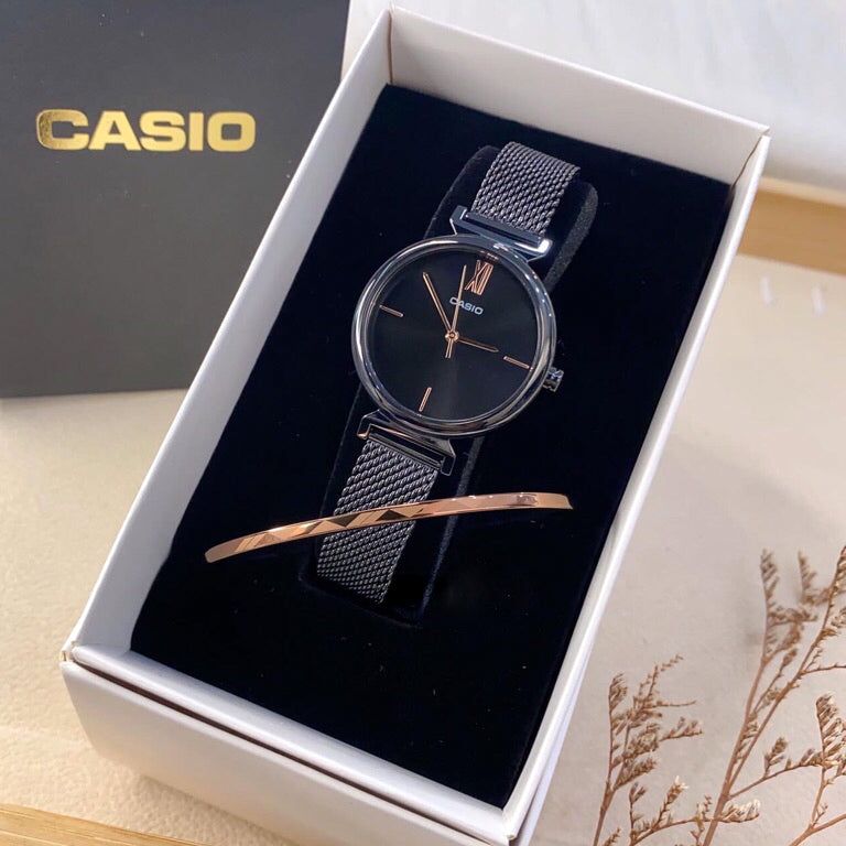 WW2779 Casio Standard Ladies Mesh Chain Watch LTP-2023VMB-1CDR