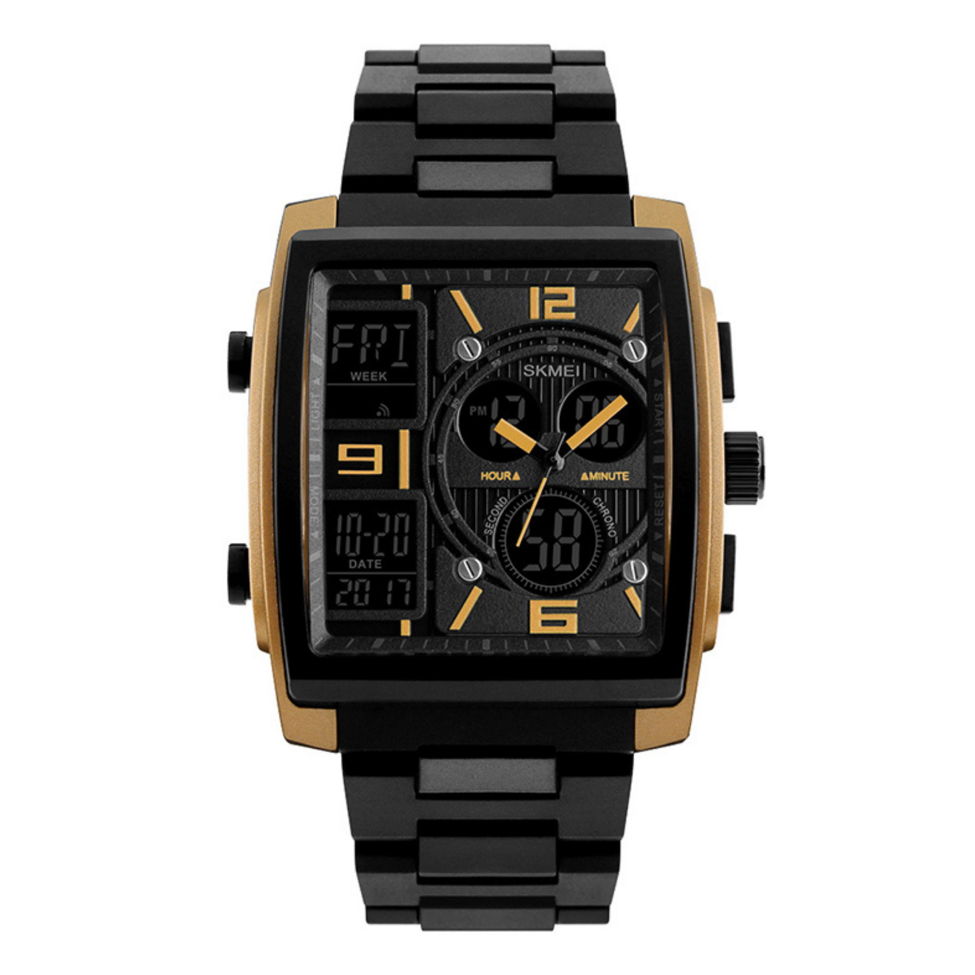 WW1226 SKMEI Multifunction Dual Time PU Chain Watch 1274