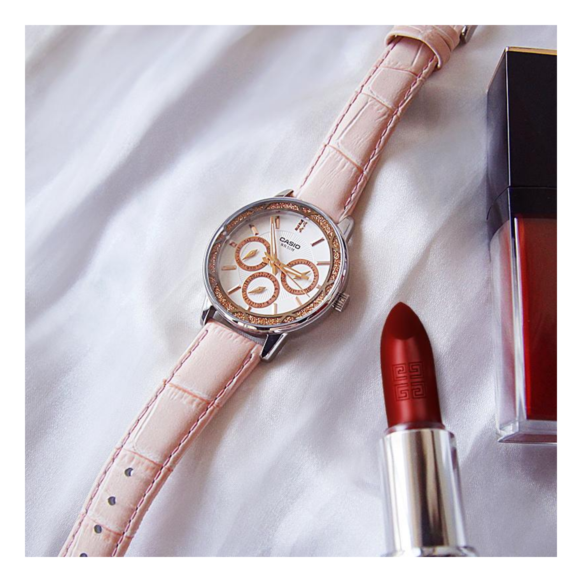 WW1183 Casio Enticer Multifunction Ladies Leather Belt Watch LTP-2087L-4AVDF