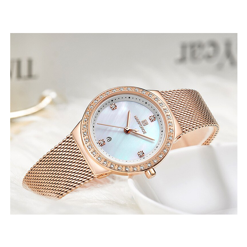 WW1181 Naviforce Ladies Date Mesh Chain Watch NF5005L