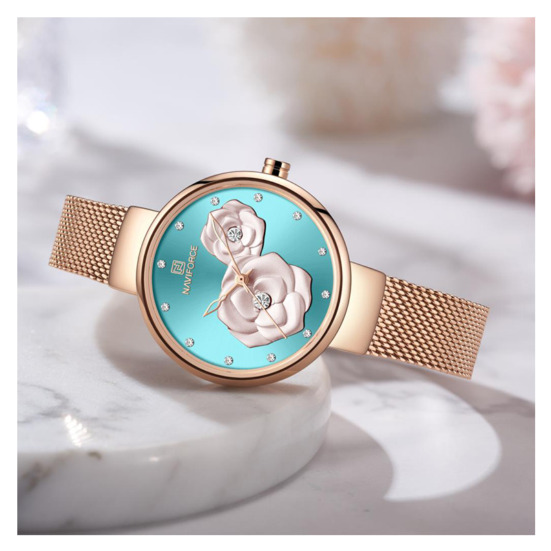 WW1177 Naviforce Ladies Mesh Chain Watch NF5013L