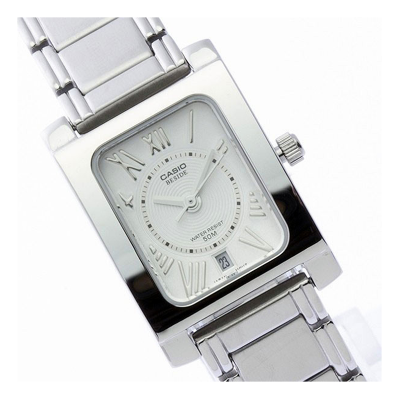 WW0299 Casio Beside Date Stainless Steel Ladies Chain Watch BEL-100D-7A2VDF