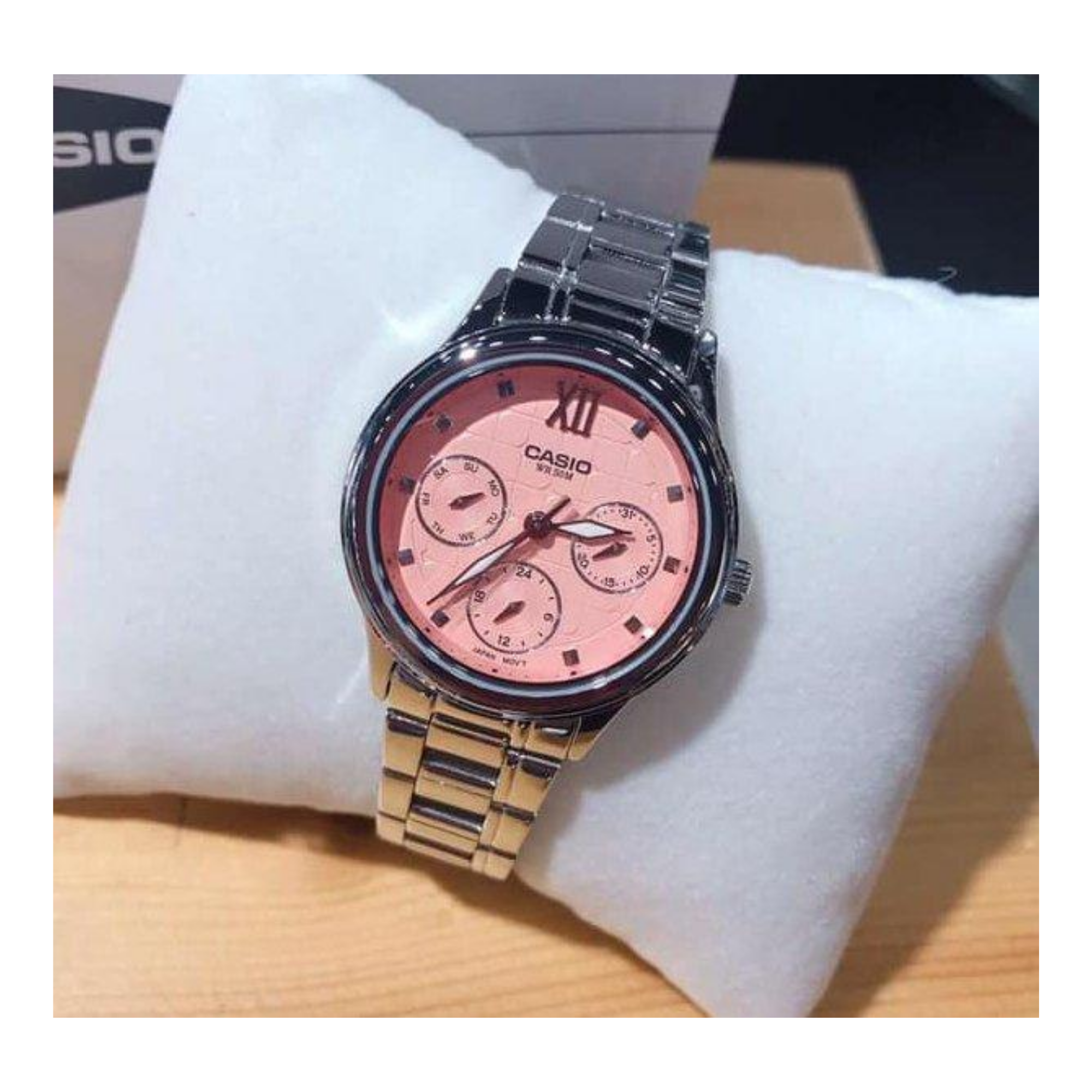 WW1193 Casio Enticer Multifunction Ladies Chain Watch LTP-E306D-4AVDF