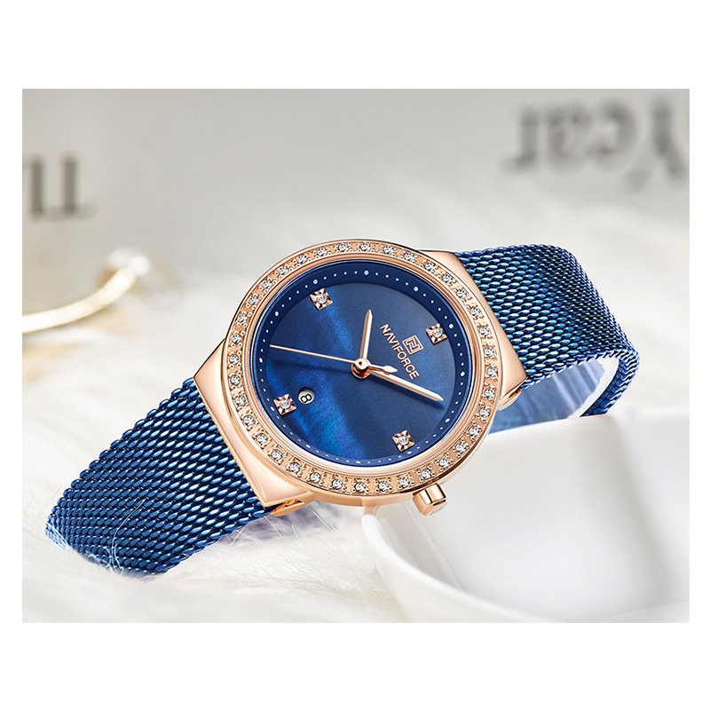WW1179 Naviforce Ladies Date Mesh Chain Watch NF5005L