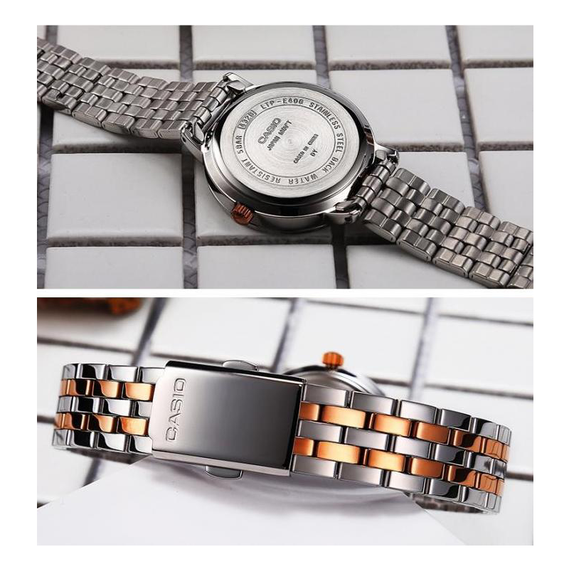 WW0030 Casio Enticer Two Tone Ladies Chain Watch LTP-E408RG-7AVDF