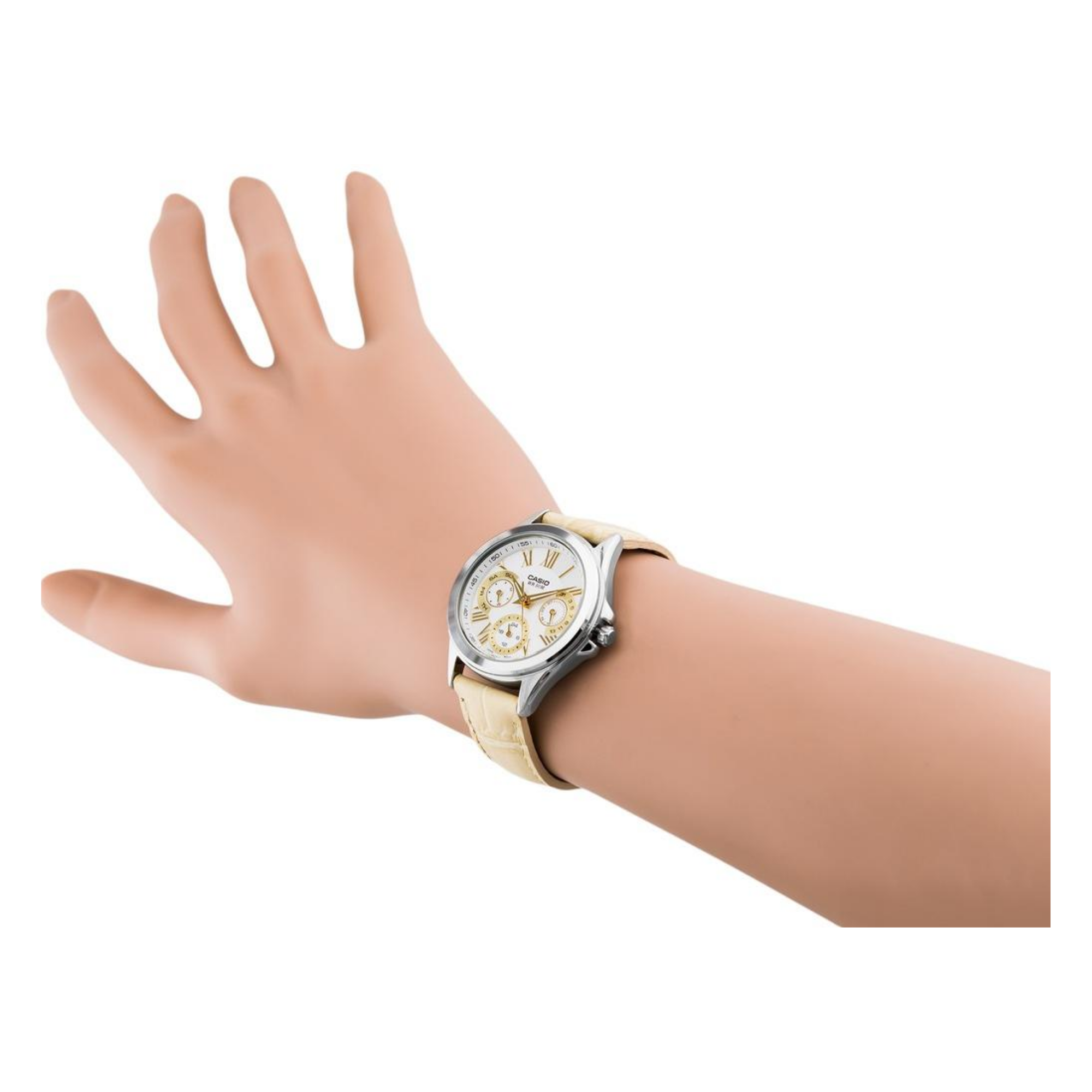 WW1201 Casio Enticer Multifunction Ladies Leather Belt Watch LTP-E308L-7A1VDF