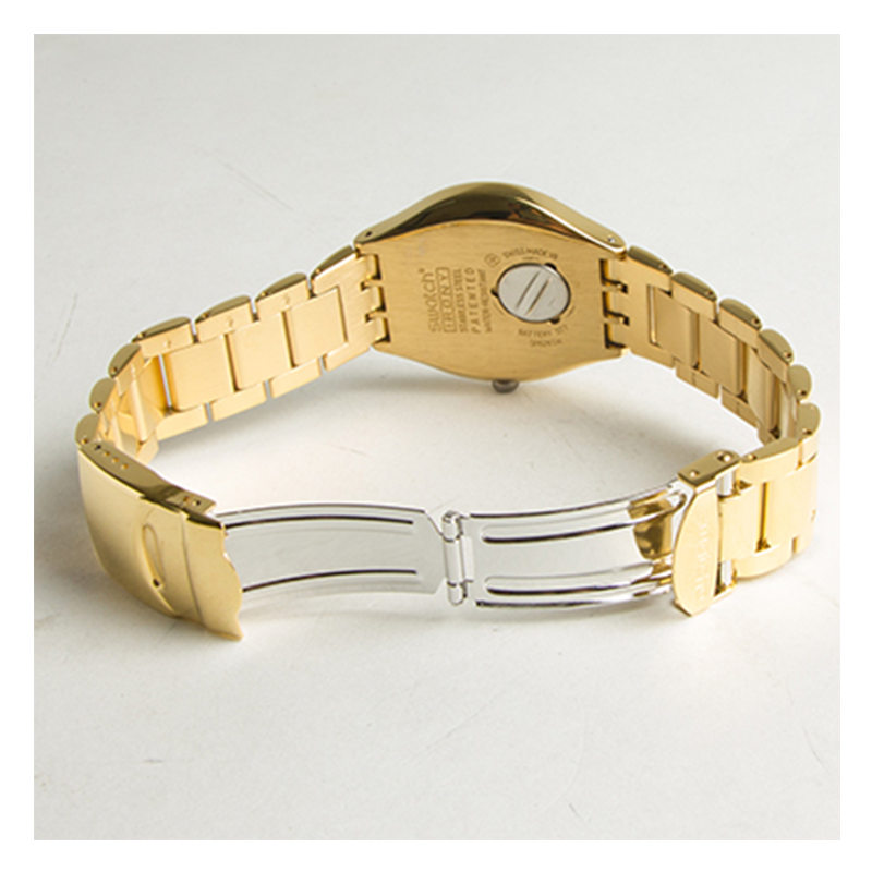 WW0385 Swatch Yellow Medal Day Date Chain Watch YGG706G