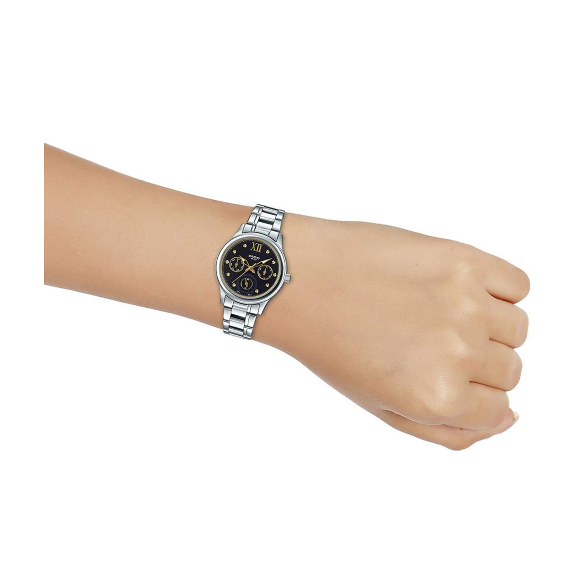 WW1195 Casio Enticer Multifunction Ladies Chain Watch LTP-E306D-1AVDF