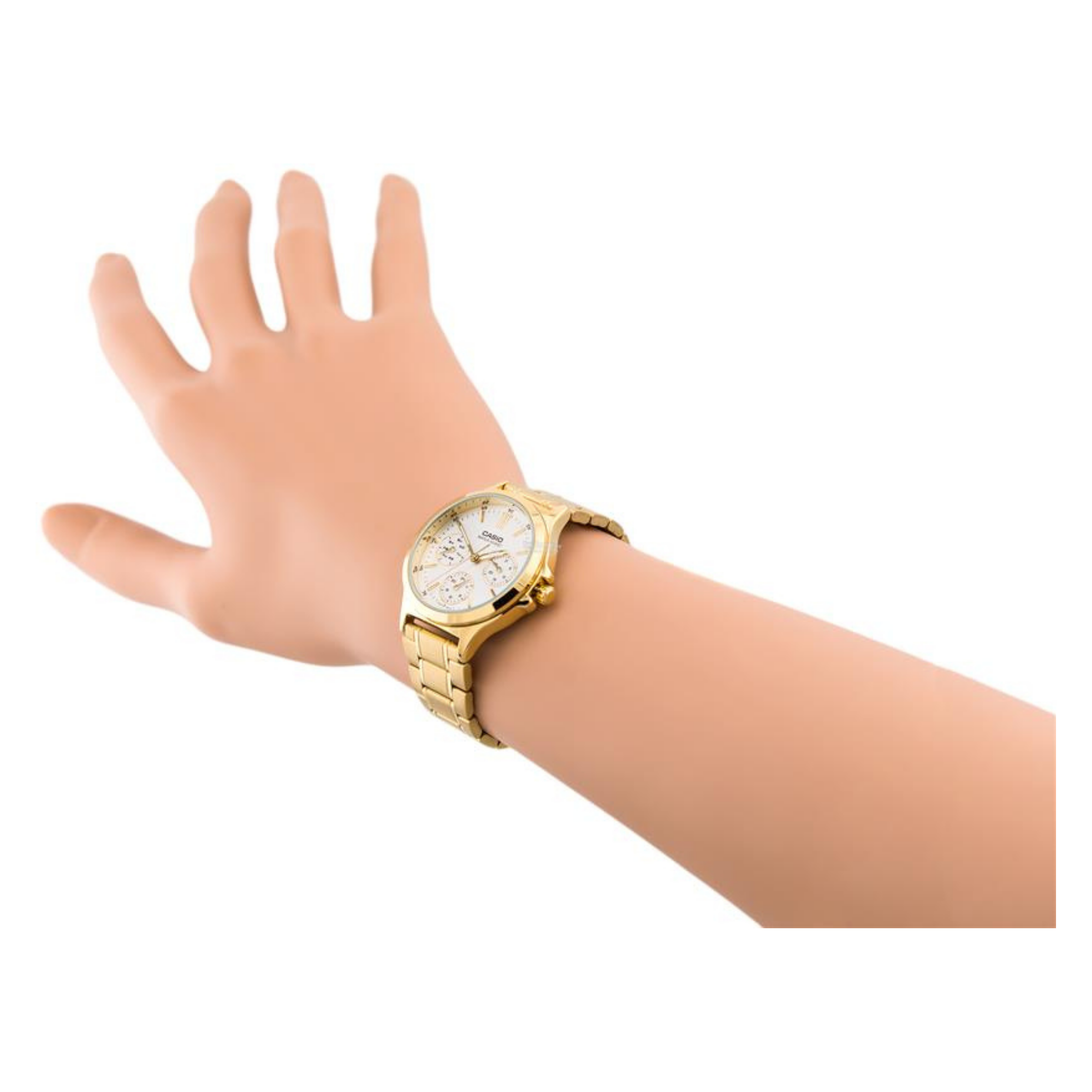 WW1229 Casio Enticer Multifunction Golden Ladies Chain Watch LTP-V300G-7AUDF