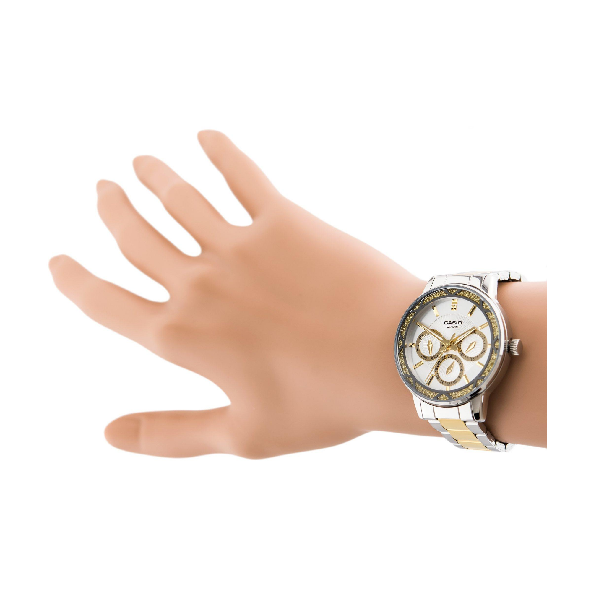 WW1190 Casio Enticer Multifunction Ladies Chain Watch LTP-2087SG-7AVDF