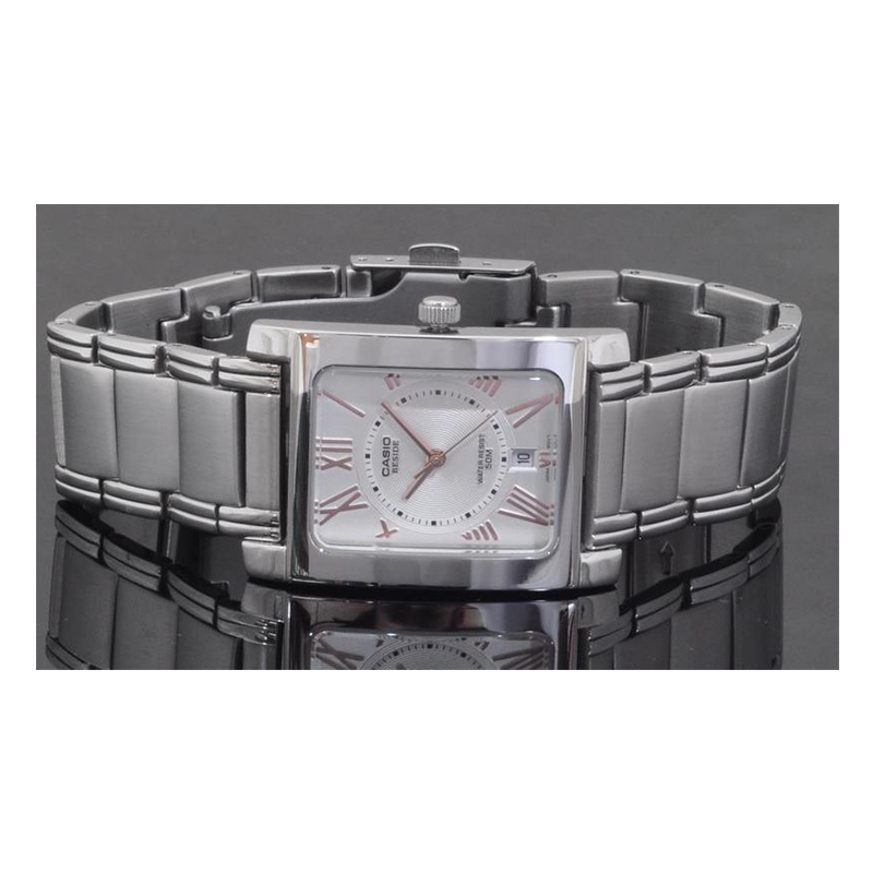 WW0300 Casio Beside Date Stainless Steel Ladies Chain Watch BEL-100D-7A3VDF