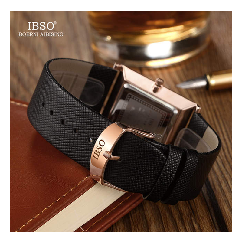 WW0272 IBSO Slim Rose Gold Leather Belt Watch B2232G