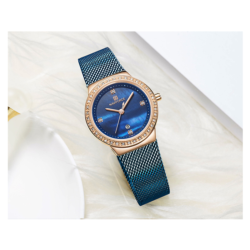 WW1179 Naviforce Ladies Date Mesh Chain Watch NF5005L