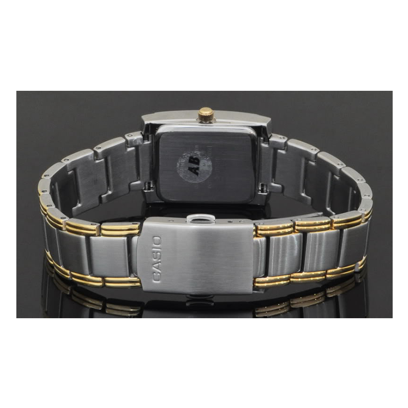 WW0298 Casio Beside Date Stainless Steel Two Tone Ladies Chain Watch BEL-100SG-7AVDF