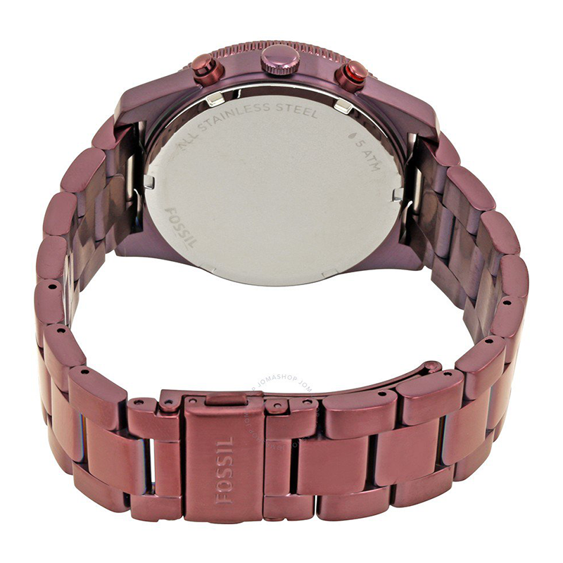 WW0420 Fossil Unisex Multifunction Wine Stainless Steel Chain Watch ES4110