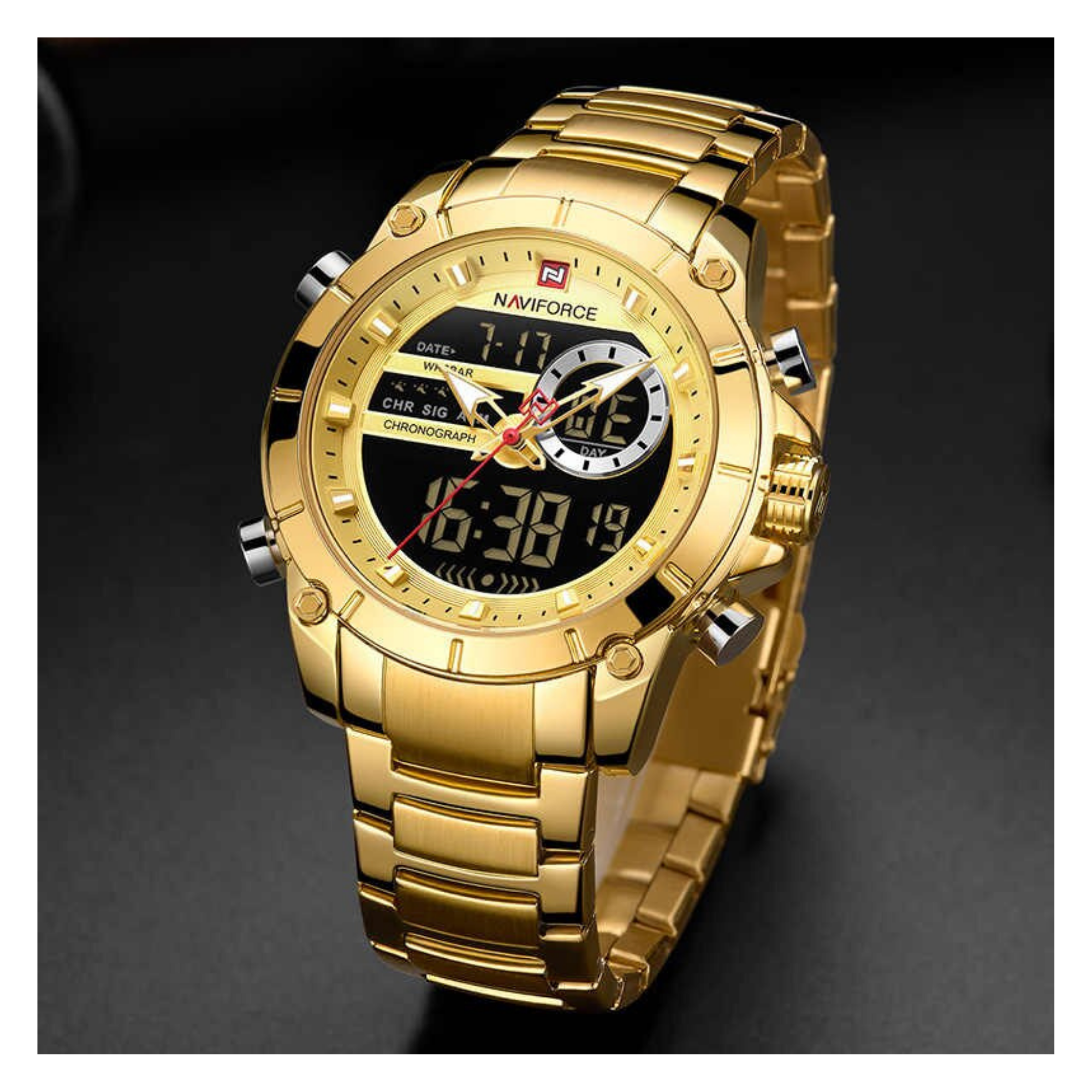 Naviforce golden watch on sale