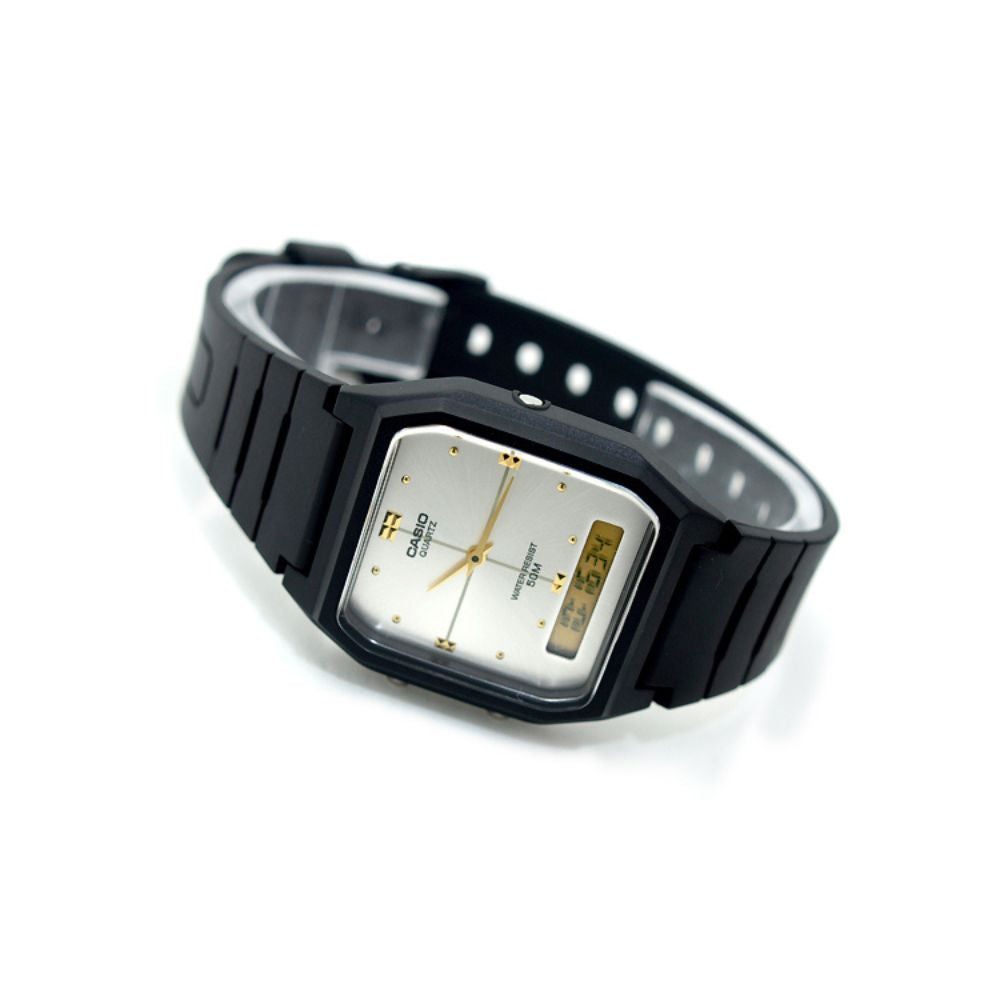 WW2603 Casio Vintage Dual Time Resin Belt Watch AW-48HE-7AVDF