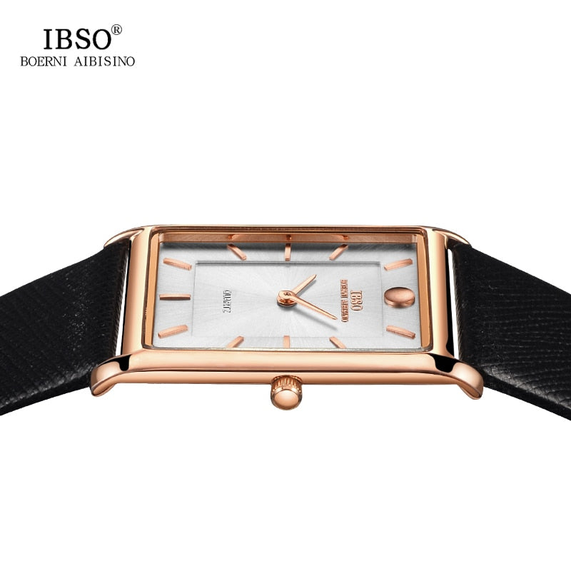 WW0271 IBSO Slim Rose Gold Leather Belt Watch B2232G