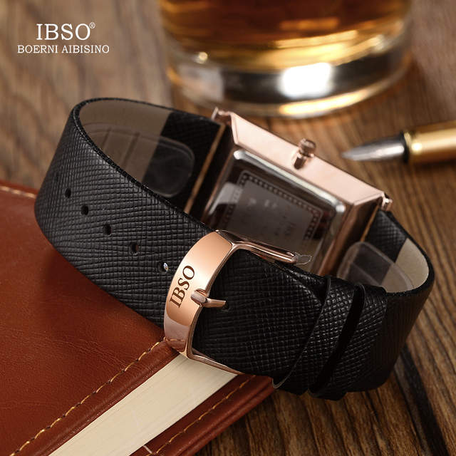 WW0271 IBSO Slim Rose Gold Leather Belt Watch B2232G