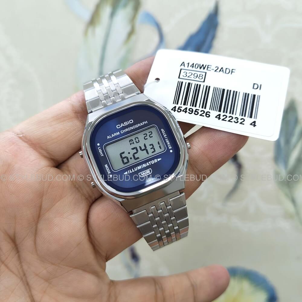 WW3225 Casio Vintage Illuminator Digital Chain Watch A140WE-2ADF