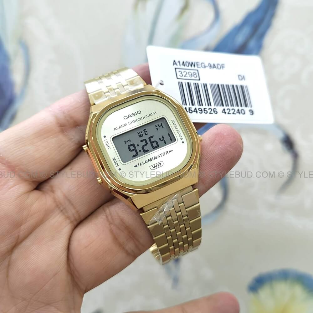 WW3227 Casio Vintage Illuminator Digital Chain Watch A140WEG-9ADF
