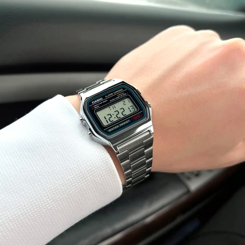 WW1490 Casio Vintage Digital Chain Watch A158WA-1DF