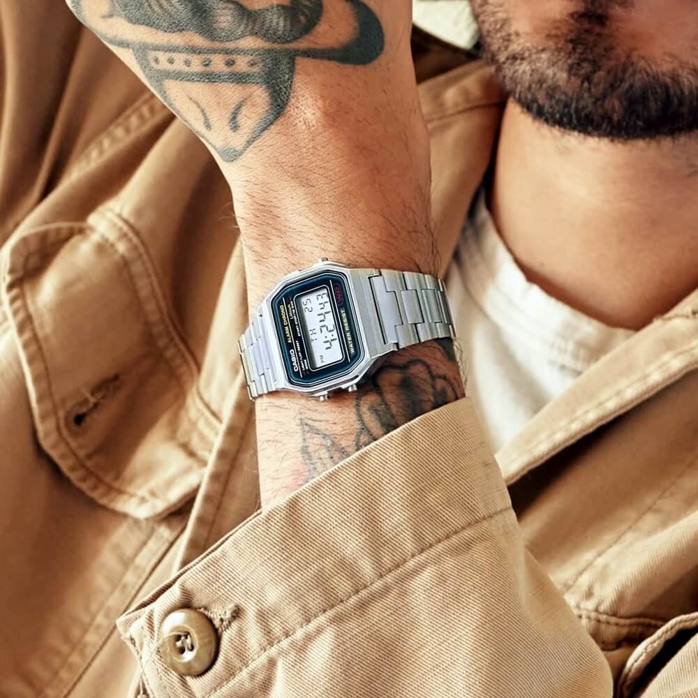 WW1490 Casio Vintage Digital Chain Watch A158WA-1DF
