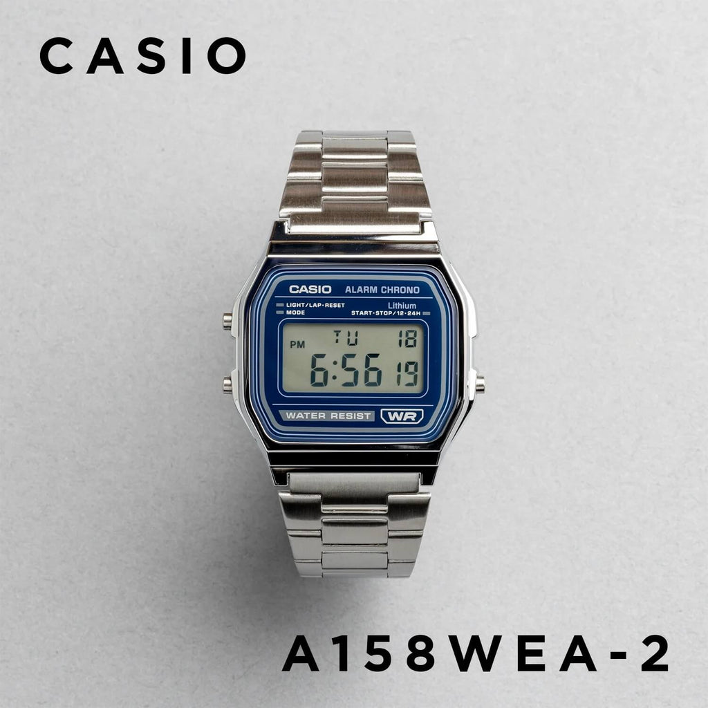 WW3206 Casio Vintage Digital Chain Watch A158WEA-2DF