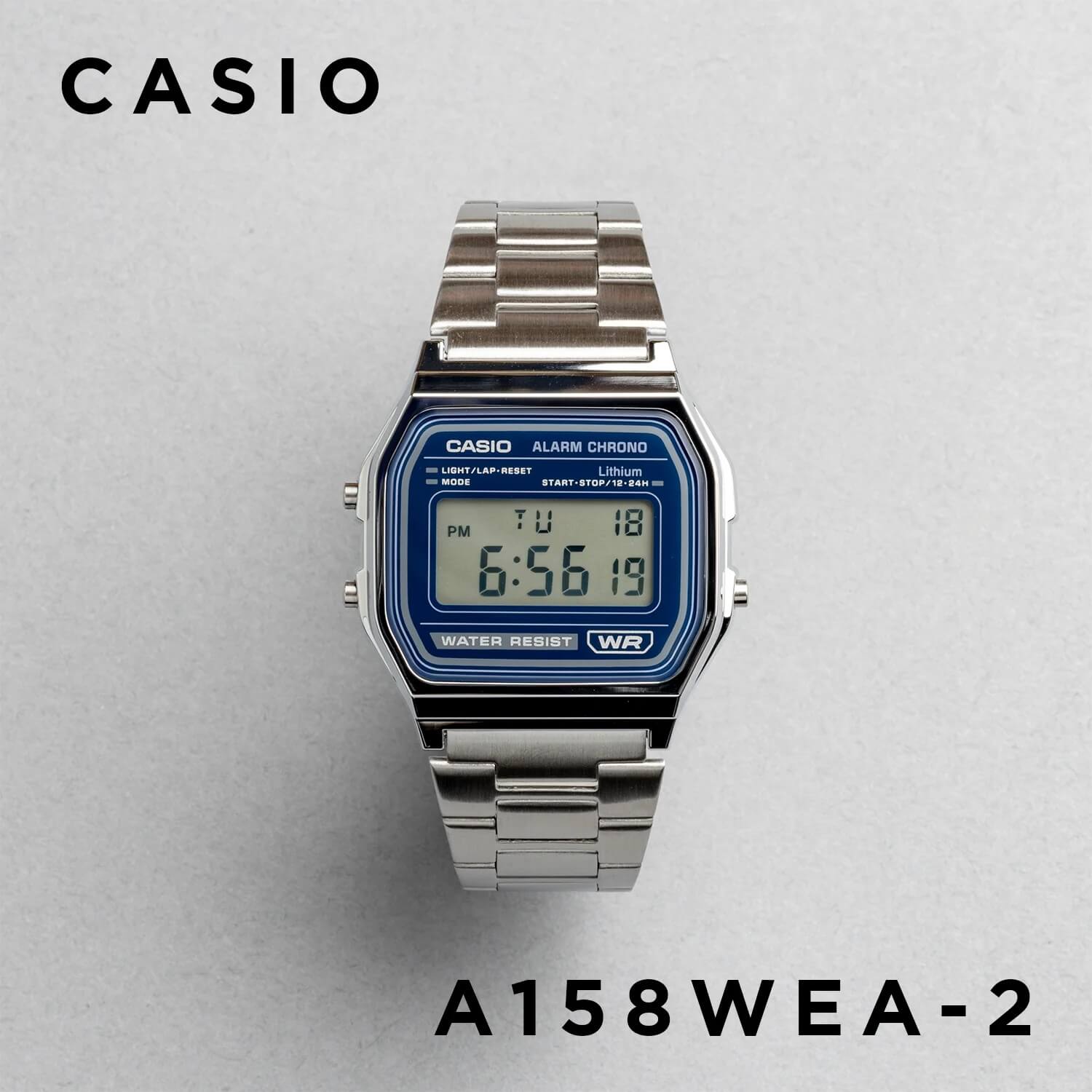 WW3206 Casio Vintage Digital Chain Watch A158WEA-2DF
