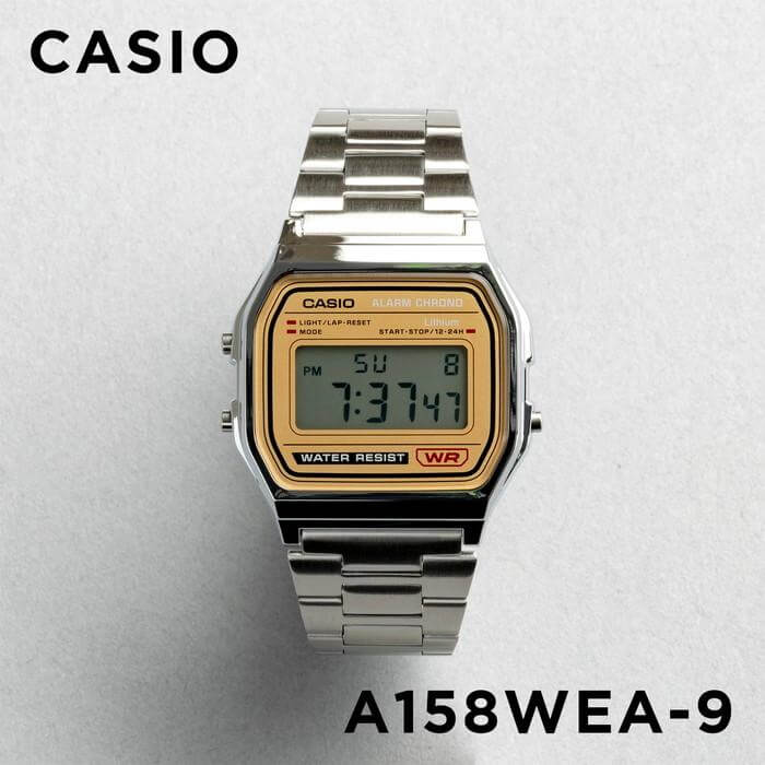 WW1392 Casio Vintage Digital Chain Watch A158WEA-9CF