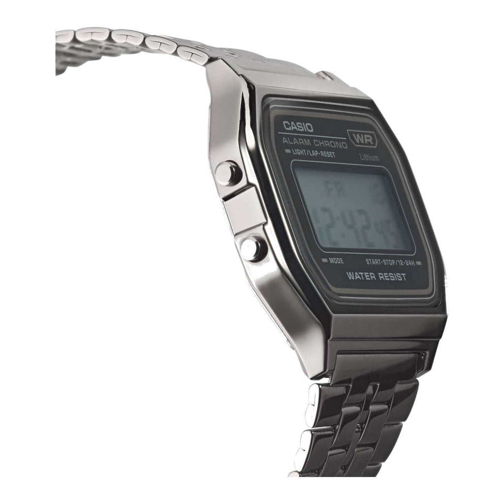 WW1491 Casio Vintage Digital Gunmetal Chain Watch A158WETB-1ADF