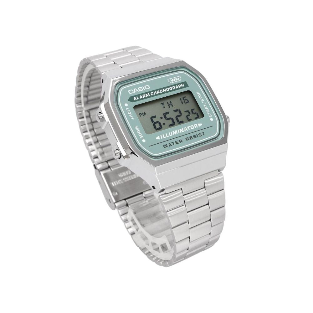 WW2868 Casio Vintage Illuminator Digital Chain Watch A168WA-3AYDF