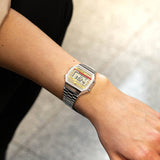 WW2871 Casio Vintage Illuminator Digital Chain Watch A168WEHA-9ADF