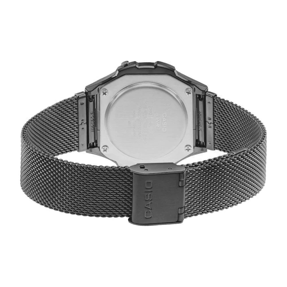 WW1888 Casio Vintage Illuminator Digital Mesh Chain Watch A168WEMB-1BDF