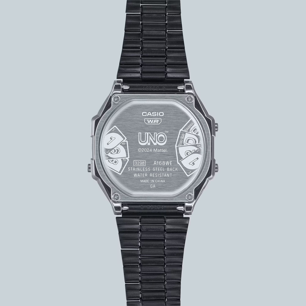 WW2873 Casio Vintage Illuminator Digital Chain Watch A168WEUC-1ADR