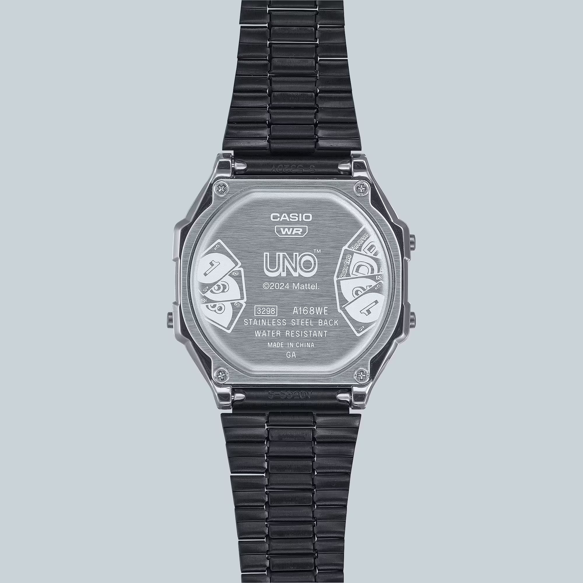 WW2873 Casio Vintage Illuminator Digital Chain Watch A168WEUC-1ADR