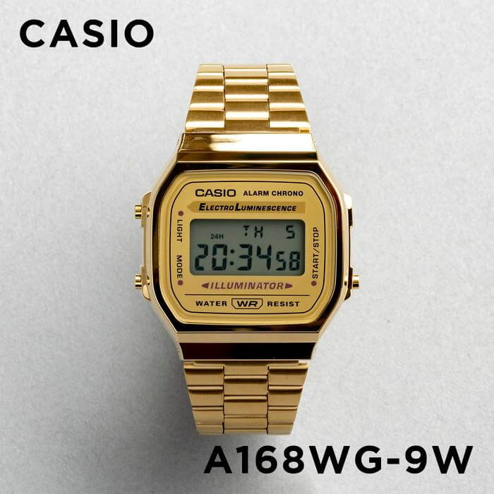 WW1893 Casio Vintage Illuminator Digital Chain Watch A168WG-9WDF