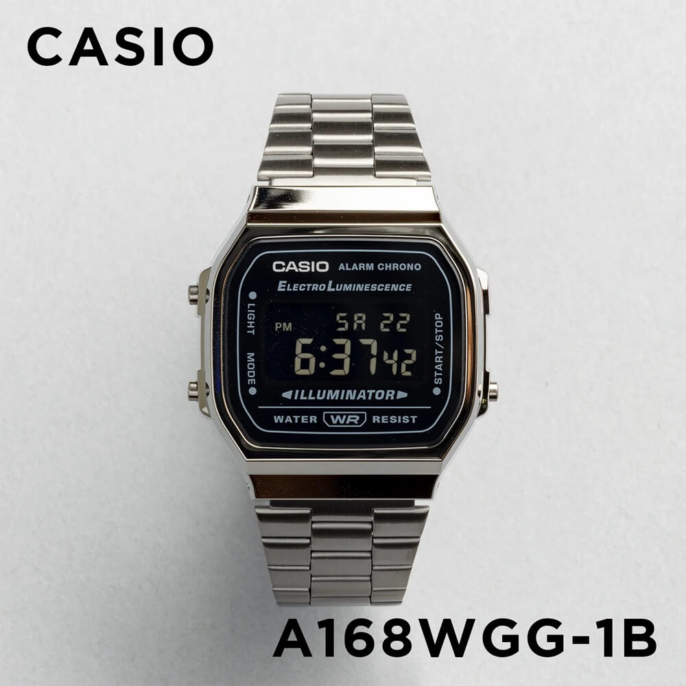 WW1895 Casio Vintage Illuminator Digital Chain Watch A168WGG-1BDF