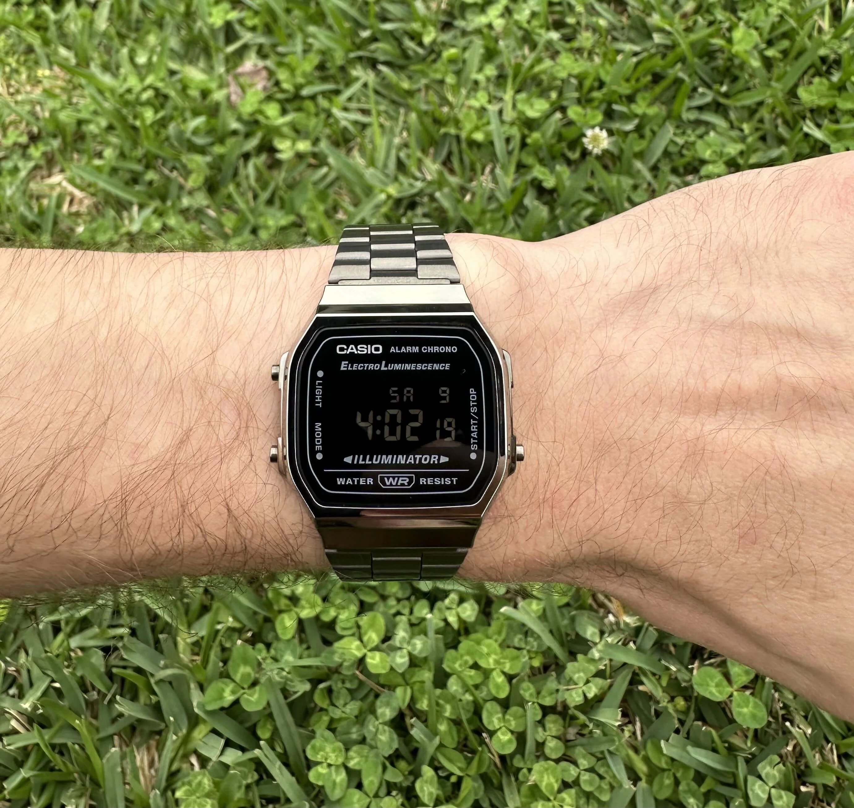 WW1895 Casio Vintage Illuminator Digital Chain Watch A168WGG-1BDF
