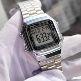 WW0725 Casio Vintage Dual Time Digital Chain Watch A178WA-1ADF