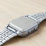 WW1898 Casio Vintage World Time Digital Silver Chain Watch A500WA-1DF
