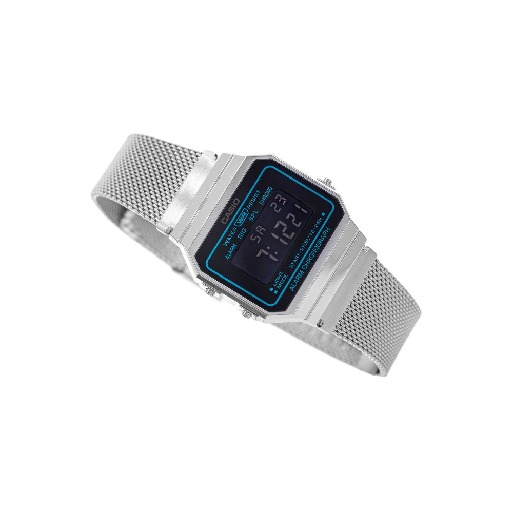 WW2892 Casio Vintage Super Slim Digital Mesh Chain Watch A700WEMS-1BDF