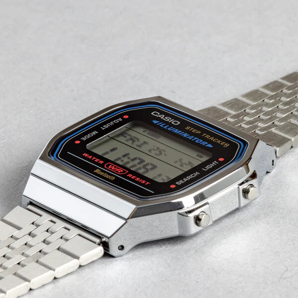 WW2989 Casio Vintage Step Tracker Bluetooth Chain Watch ABL-100WE-1ADF