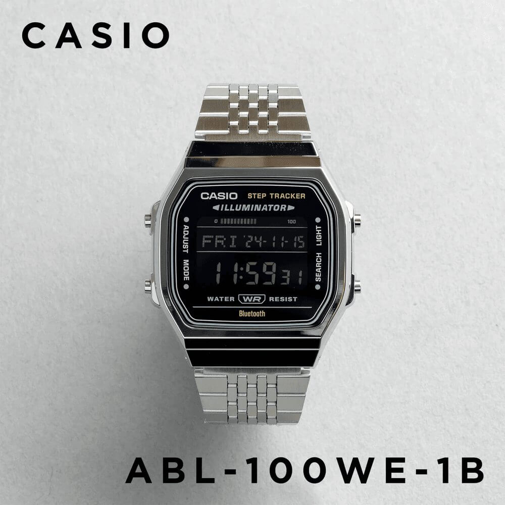 WW2990 Casio Vintage Step Tracker Bluetooth Chain Watch ABL-100WE-1BDF