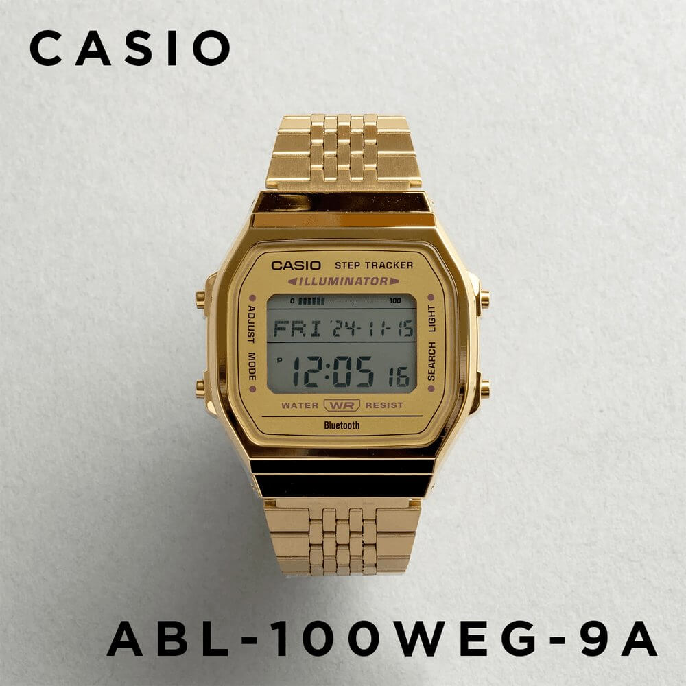 WW2991 Casio Vintage Step Tracker Bluetooth Chain Watch ABL-100WEG-9ADF
