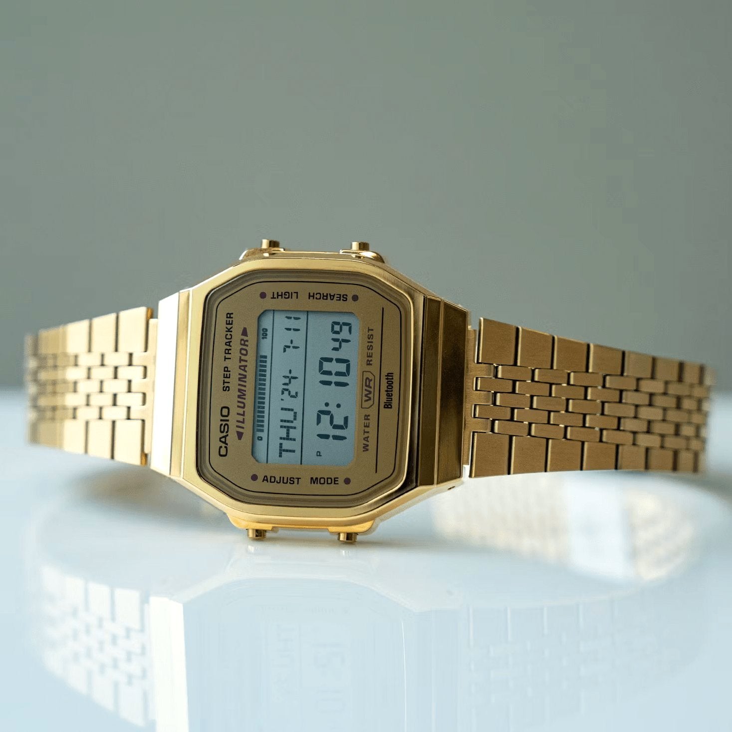 WW2991 Casio Vintage Step Tracker Bluetooth Chain Watch ABL-100WEG-9ADF