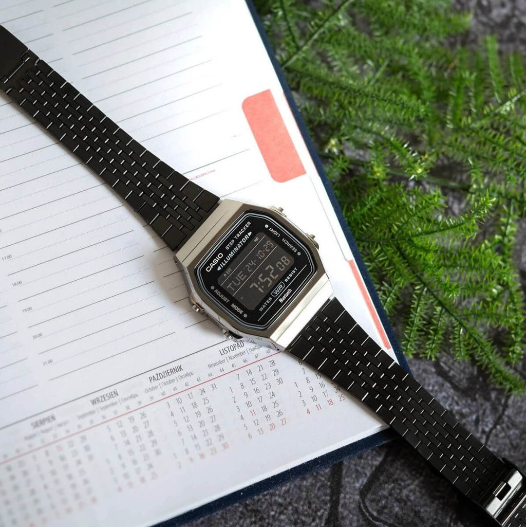 WW2992 Casio Vintage Step Tracker Bluetooth Chain Watch ABL-100WEGG-1BDF