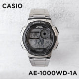 WW0477 Casio Youth World Time Digital Chain Watch AE-1000WD-1AVDF