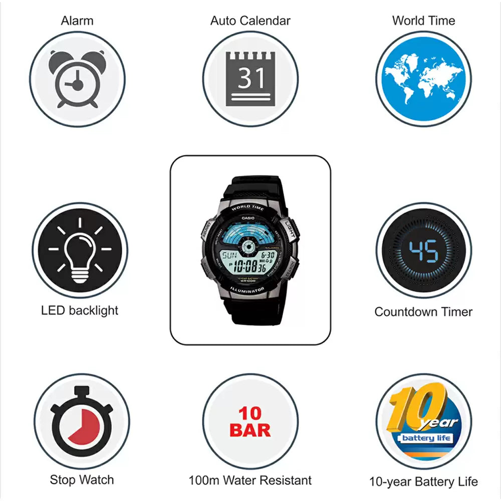 Casio AE-1100W-1AVDF Watch