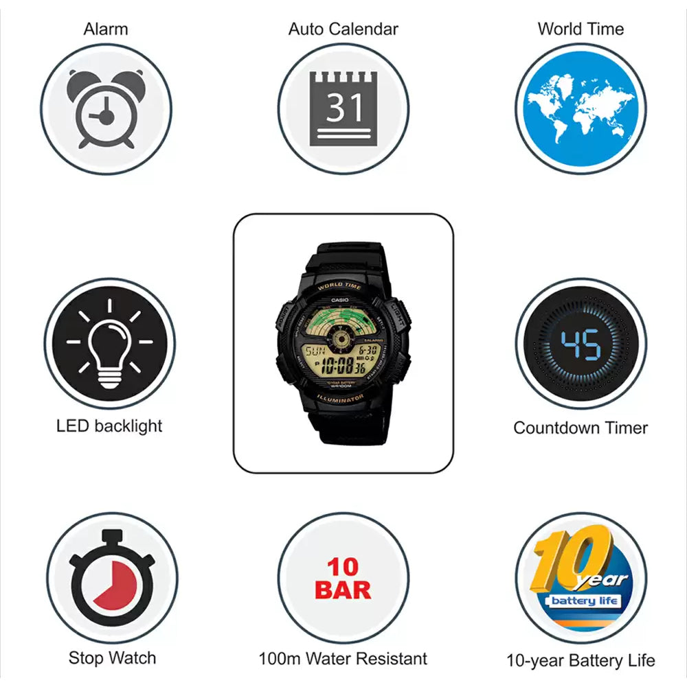 Casio AE-1100W-1BVDF Watch